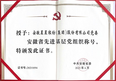 先進(jìn)基層黨組織證書(shū)